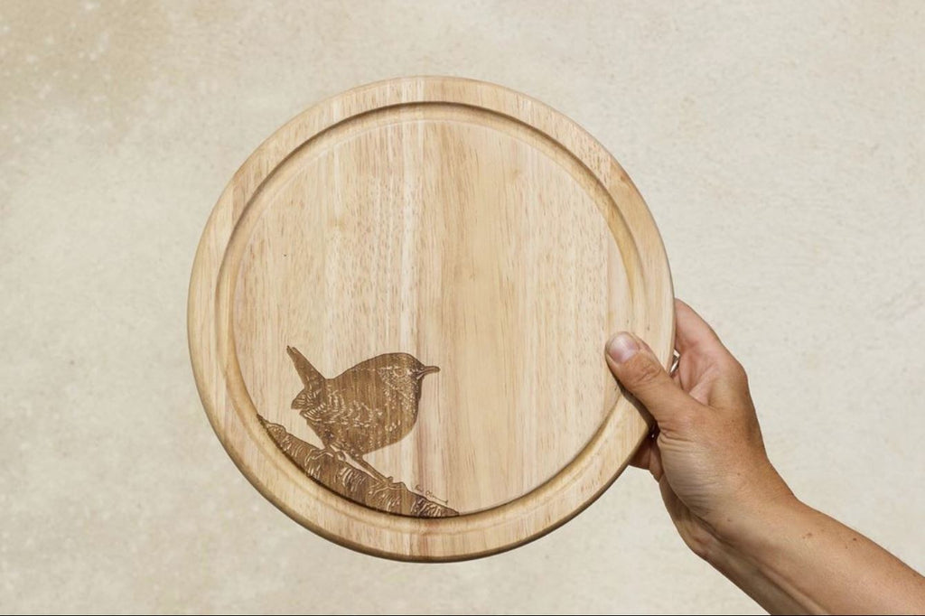 Laser cut chopping board for Viv Osbourne