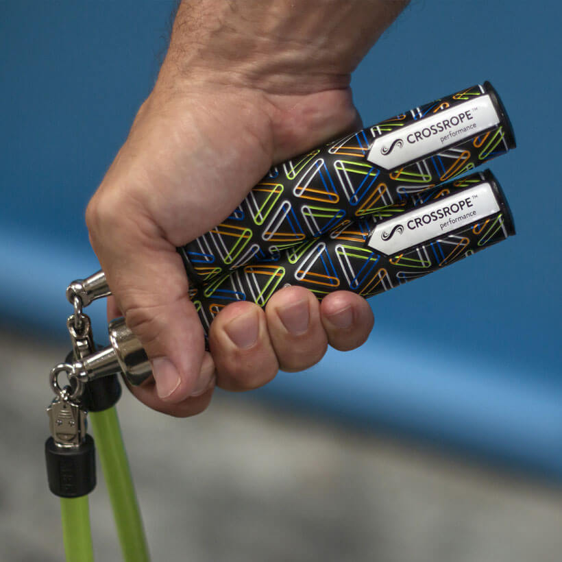 Speed Pro Performance Handles* Man holding Speed Pro LE handles connected to a 1 1/2 LB Speed Pro rope