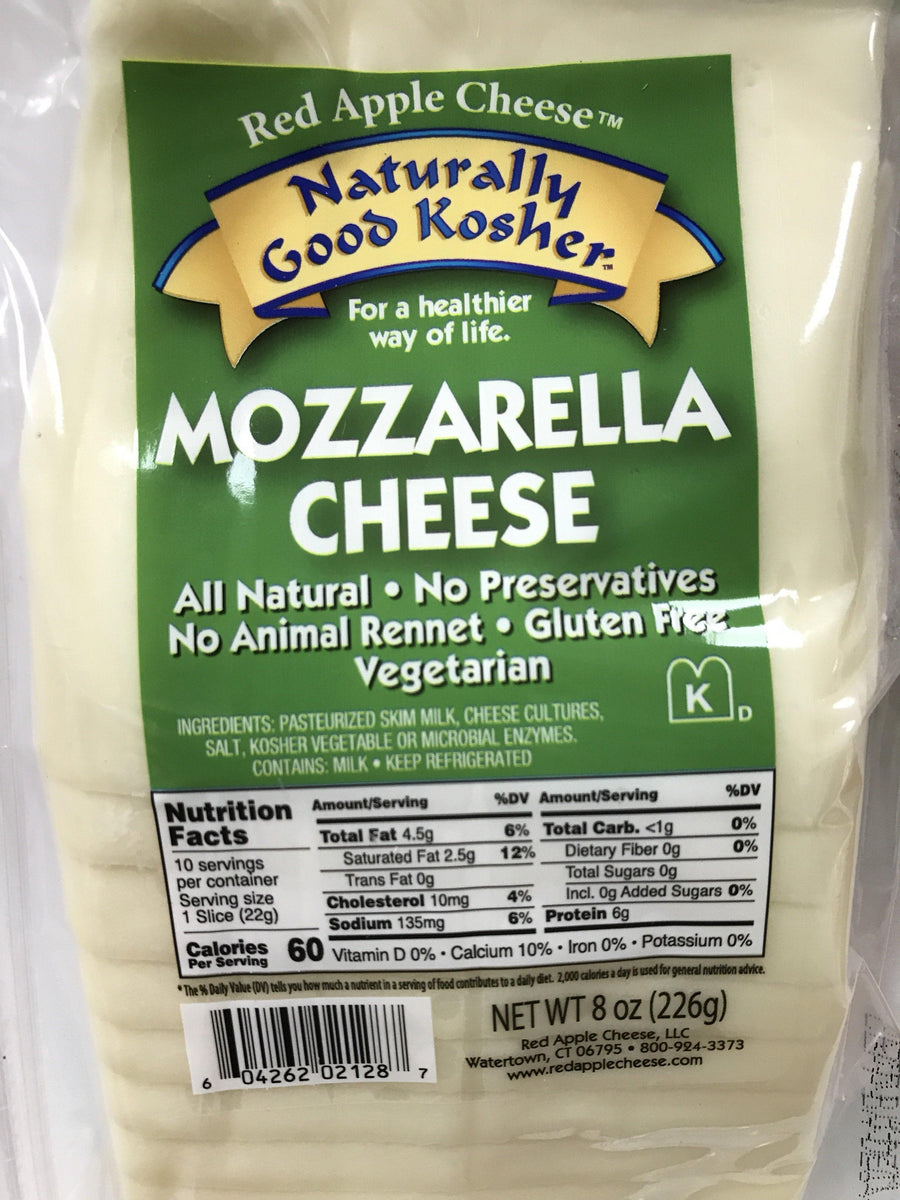Naturally Kosher Mozzarella Sliced Cheese 8oz. – East Side Grocery