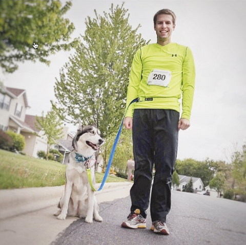 Girl Running Race With Dog SportLeash