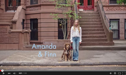 Amanda Seyfried and her dog Finn Australian Shepherd Vogue Magazine