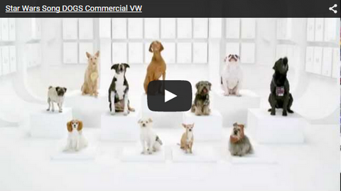 dogs singing barking star wars commercial