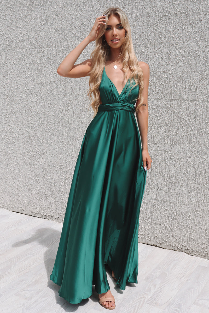 satin multiway dress