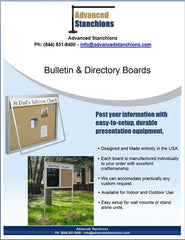 Visiontron Bulletin & Directory Boards | Advanced Stanchions