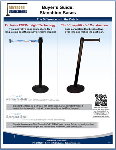 Visiontron Retracta-Belt Buyer's Guide Stanchion Bases | Advanced Stanchions