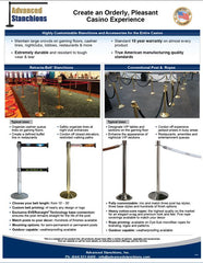 Advanced Stanchions Casino Products Flyer | Casino Retracta-Belts VIP Ropes