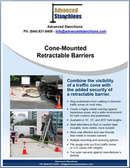 Advanced Stanchions Cone Mounted Retractable Barriers