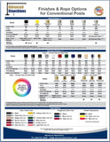 Visiontron Conventional Post Finishes & Rope Options | Advanced Stanchions