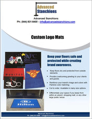 Visiontron Custom Logo Mats | Advanced Stanchions