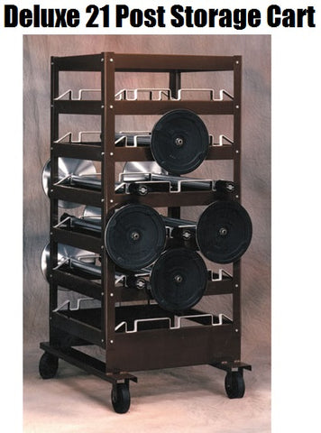 Visiontron Deluxe Post Storage Cart | Advanced Stanchions