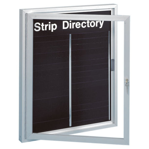 Visiontron Enclosed Engraved Strip Directory Boards | Advanced Stanchions