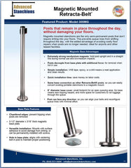Advanced Stanchions Visiontron Magnetic Mounted Retracta-Belt