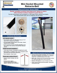 Advanced Stanchions Visiontron Mini Socket Mounted Retracta-Belt