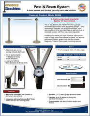 Visiontron Post-N-Beam System Flyer | Advanced Stanchions