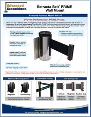 Advanced Stanchions Visiontron Retracta-Belt PRIME Wall Mount