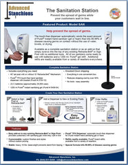 Visiontron Retracta-Belt Sanitation Station Flyer | Advanced Stanchions