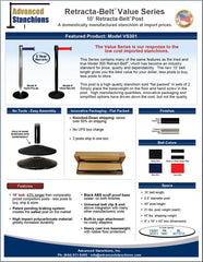 Advanced Stanchions Value Series Retracta-Belt