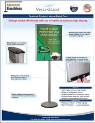 Visiontron Versa-Stand Post Sign Stand Flyer | Advanced Stanchions