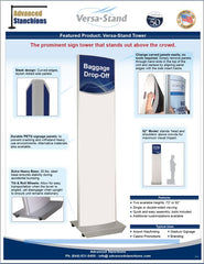 Visiontron Versa-Stand Tower Sign Stand Flyer | Advanced Stanchions