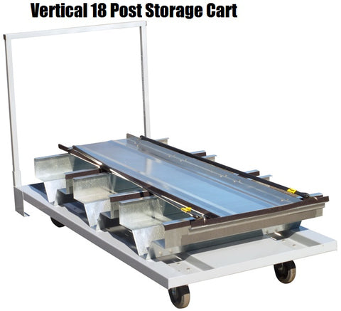 Visiontron Vertical Post Storage Cart | Advanced Stanchions