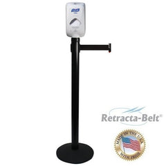 Visiontron Retracta-Belt Sanitation Station | Advanced Stanchions