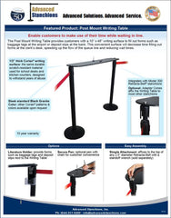 Visiontron Retracta-Belt Writing Table | Advanced Stanchions
