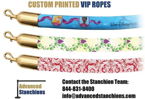 Visiontron Custom Printed VIP Microfiber Ropes | Advanced Stanchions