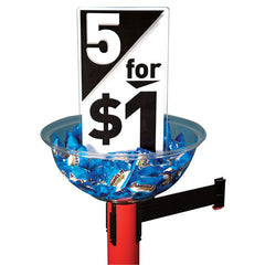 Visiontron Impulse Buy Bowl & Signage for Merchandising | Advanced Stanchions