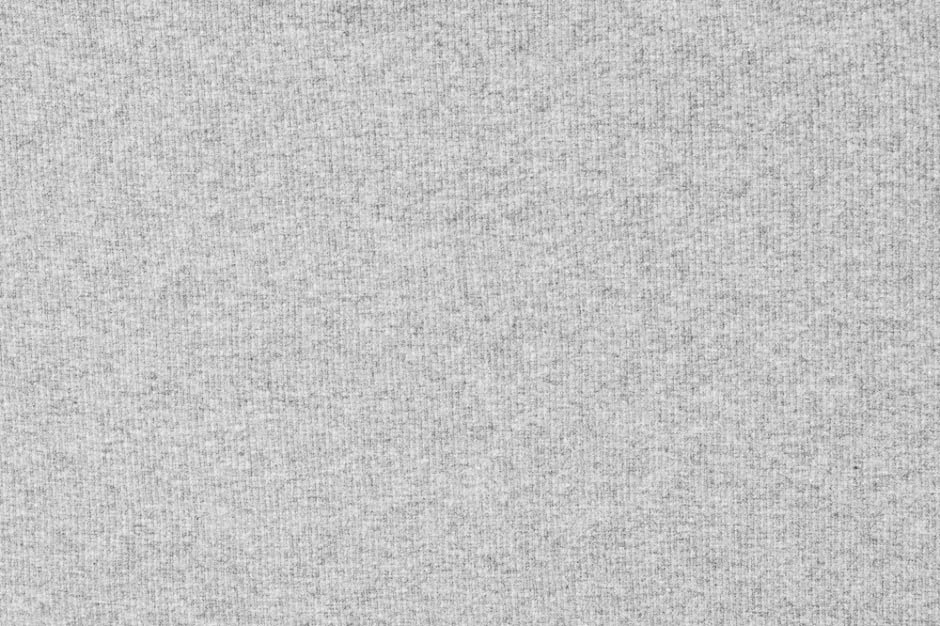 Organic Plain Melange Jersey Ribbing Fabric - Light Grey | Stretch