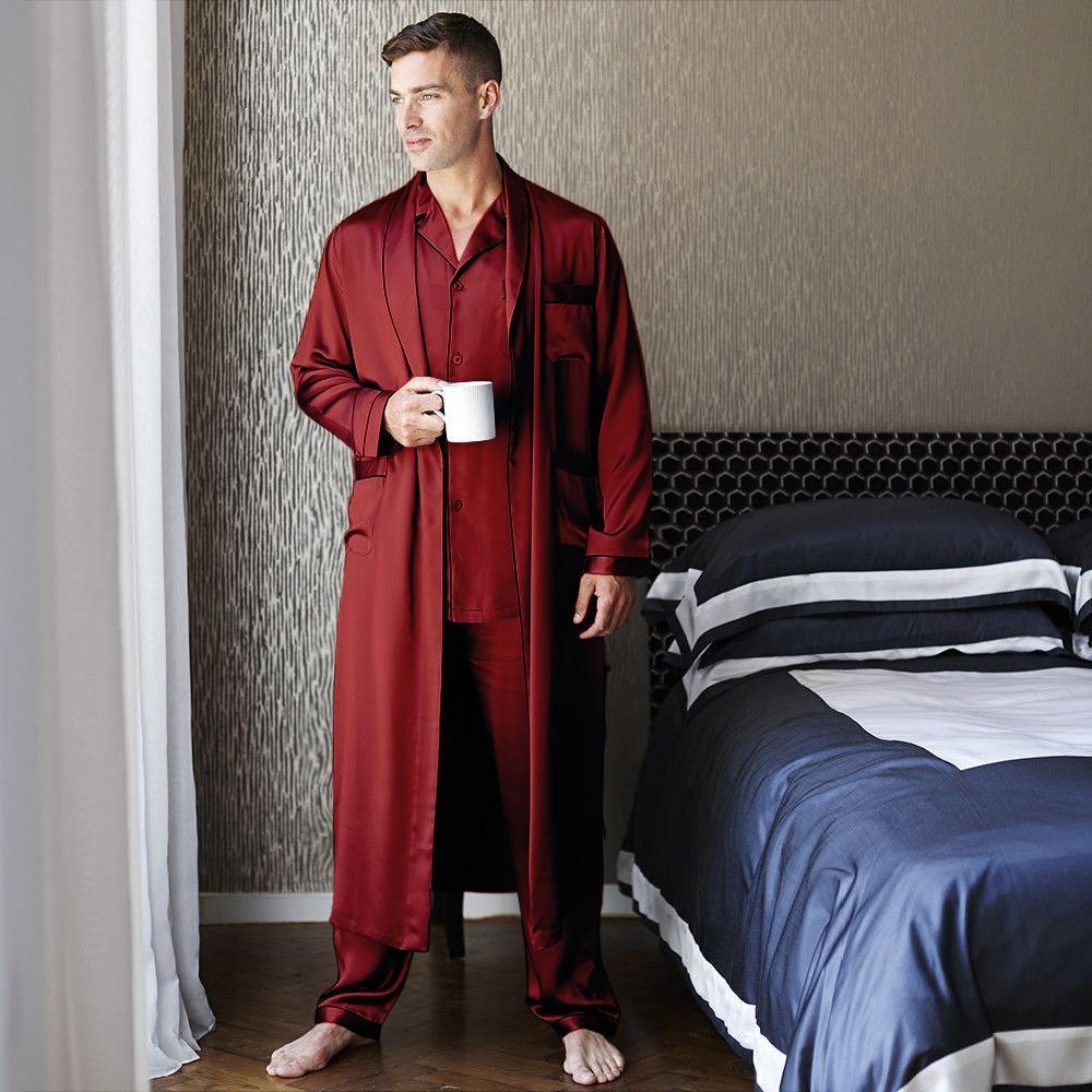 Los mejores pijamas de seda hombre, conjunto de bata de pi – DIANASILK