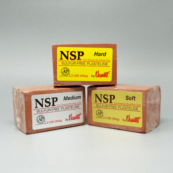 2lb Block Brown 906g Chavant NSP Hard Sulfur-Free Plasteline Fine Art Clay 