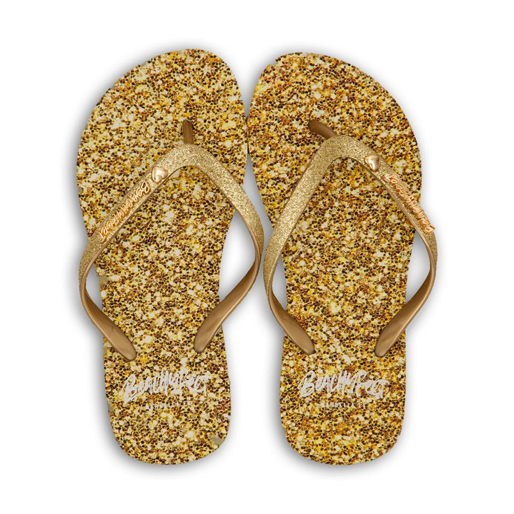 shimmer flip flops