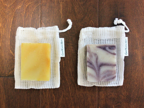 Bar soap with soap bag