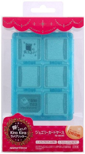 Image 1 for Jewel Card Case (Blue Glitter)