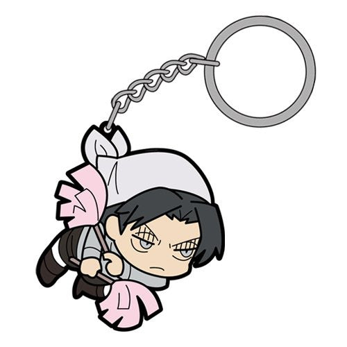 Image 1 for Shingeki no Kyojin - Levi - Keyholder - Rubber Keychain - Tsumamare - Cleaning ver. (Cospa)