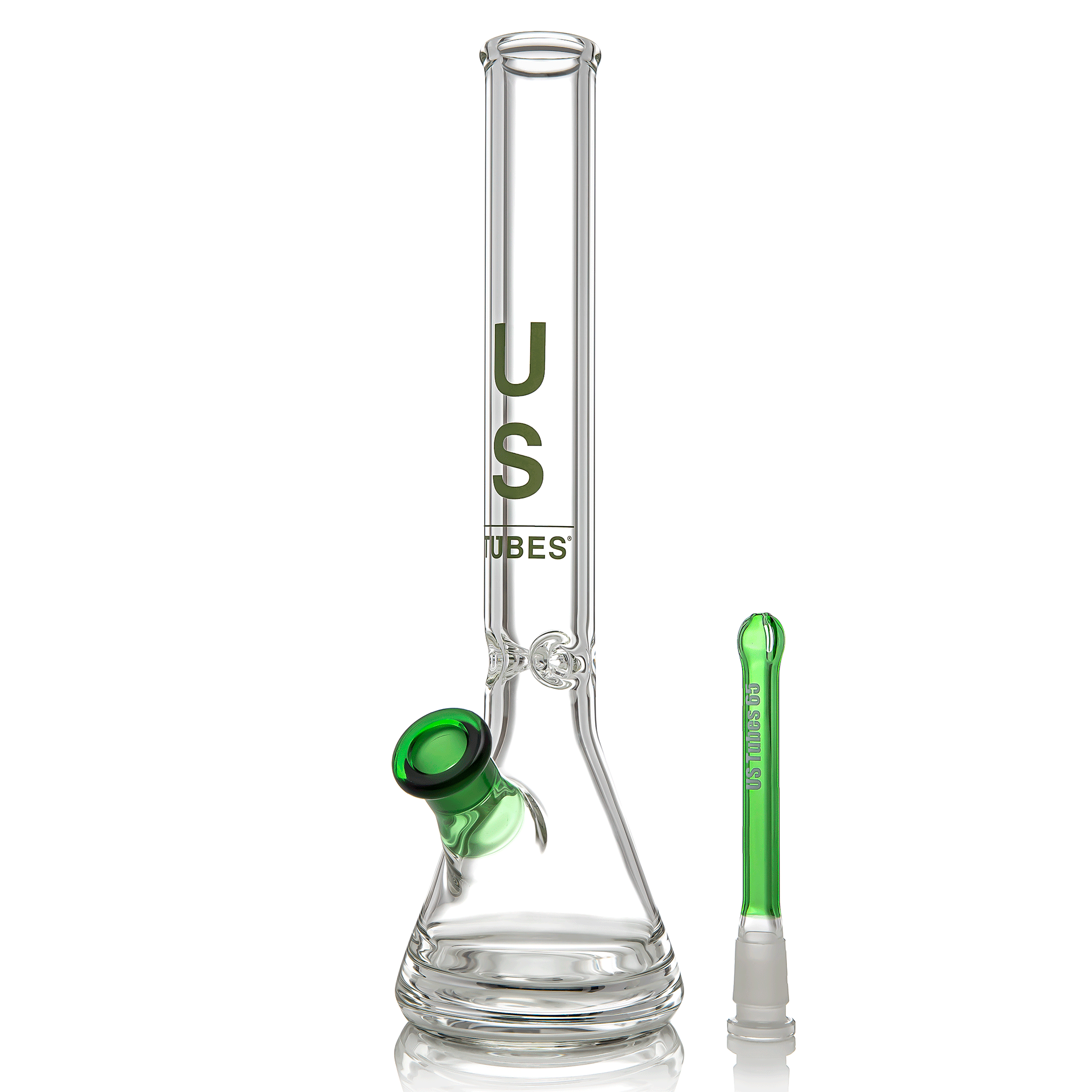 US TUBES Beaker with Green Joint 