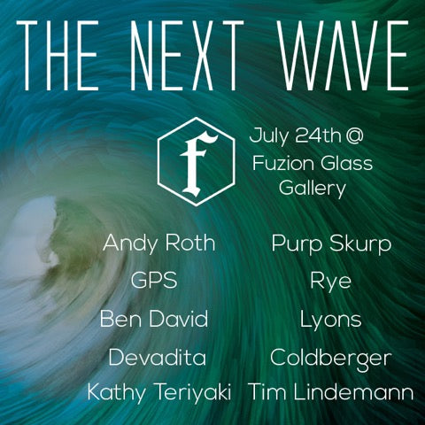 The Next Wave Show Flyer with Artists Names Listed.