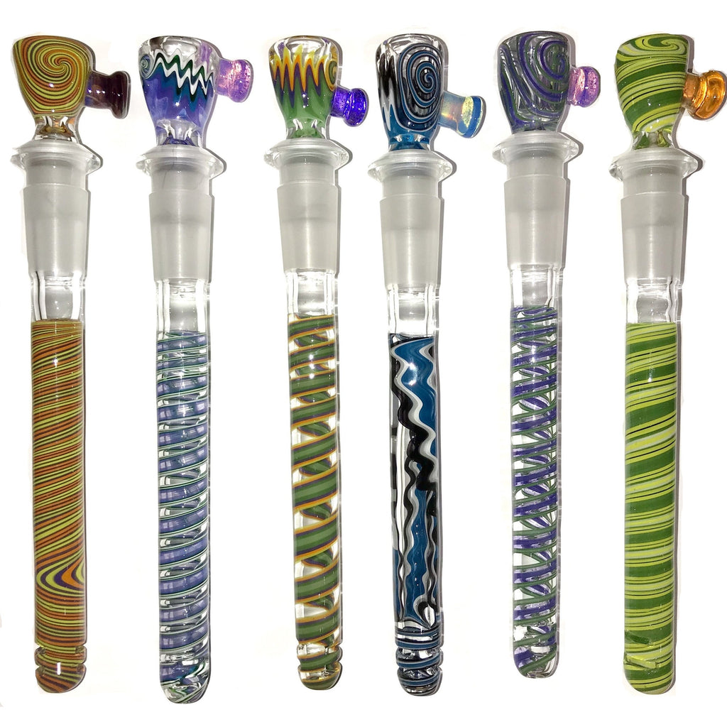 Q-Factor Glass Linework Downstem and Slide Sets, Six Sets shown 