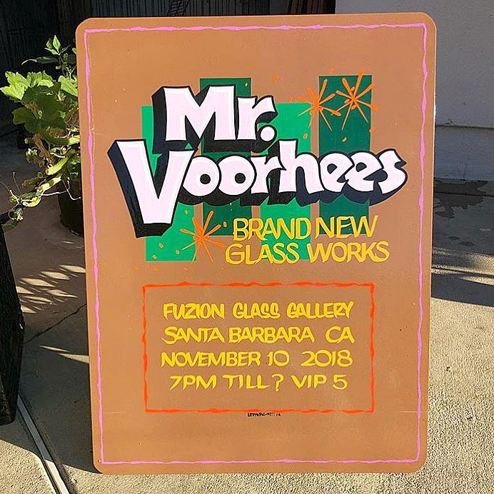 Mr. Voorhees Hand Painted Show Sign