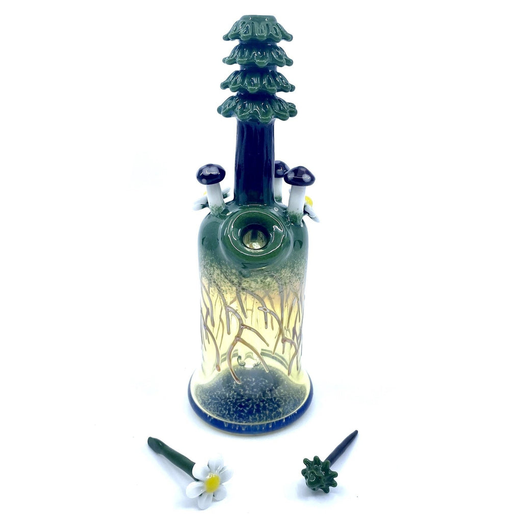 Los1 Glass Forest Mini Tube with Removable Tree Top and Daisy Dabber