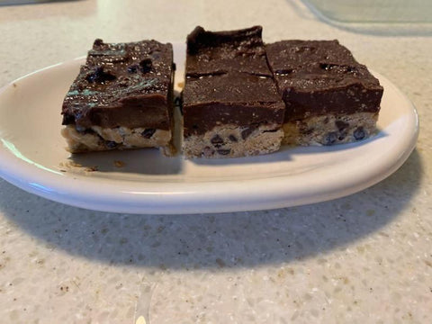 No Bake Cookie Dough Bars Finished