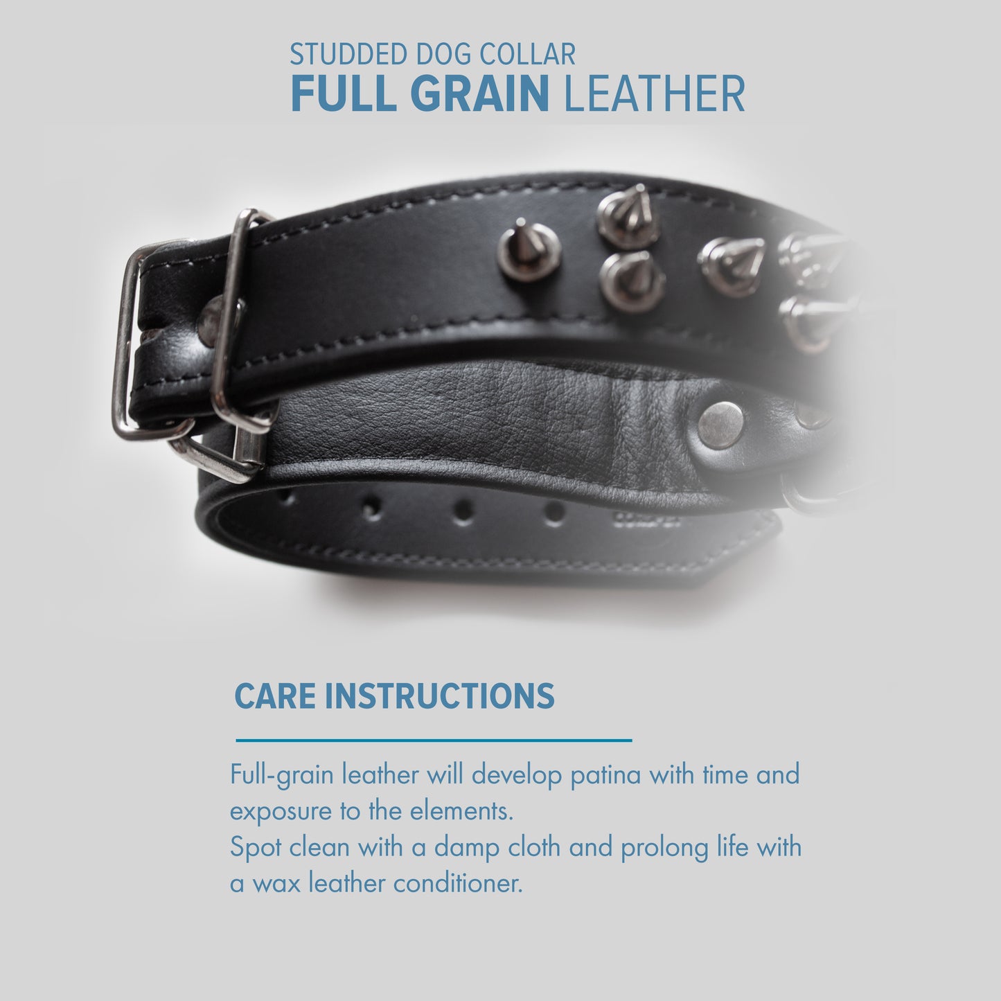 Full Grain Leather Dog Collar