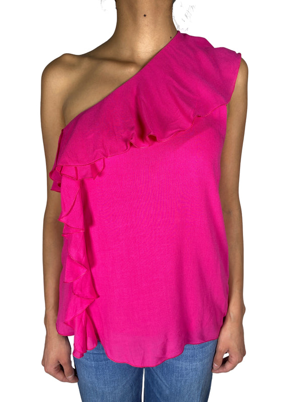 Blusa Fucsia Asimétrica