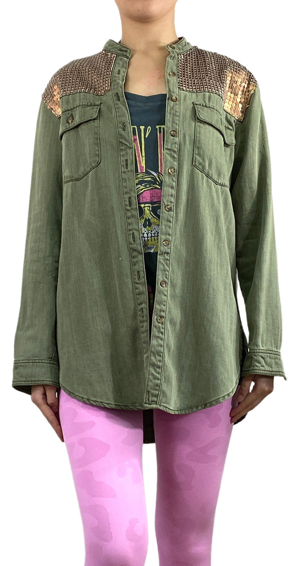 Sobrecamisa Verde Lentejuelas