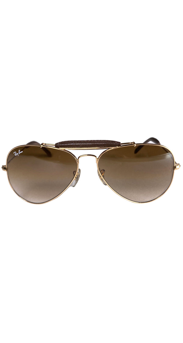 Anteojos Aviator Outdoorsman Cuero