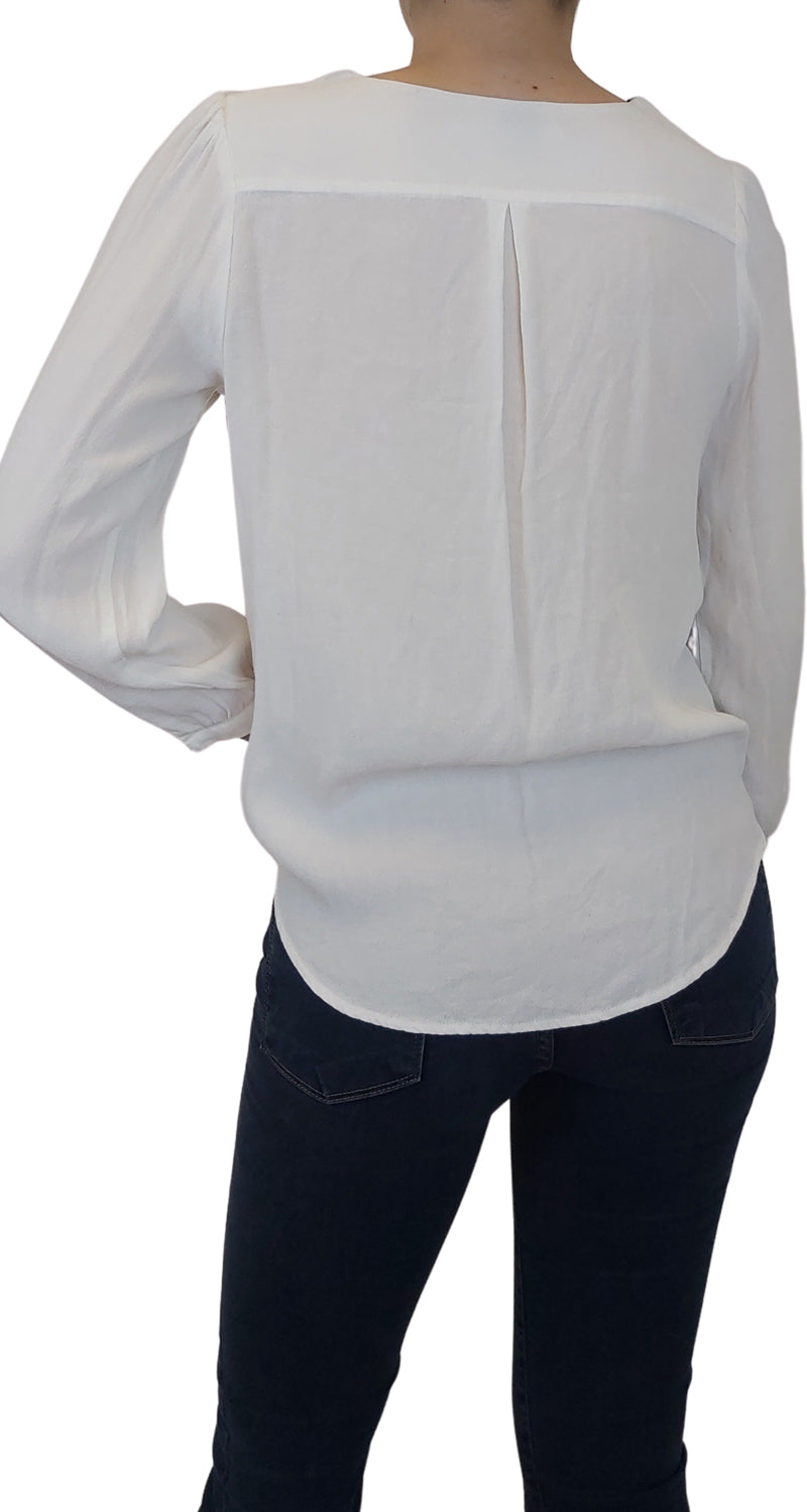 Blusa Aplicaciones Espejos Blanco