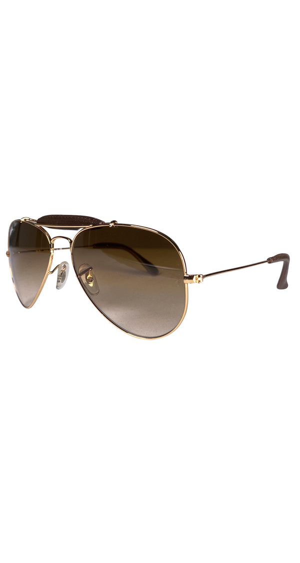 Anteojos Aviator Outdoorsman Cuero