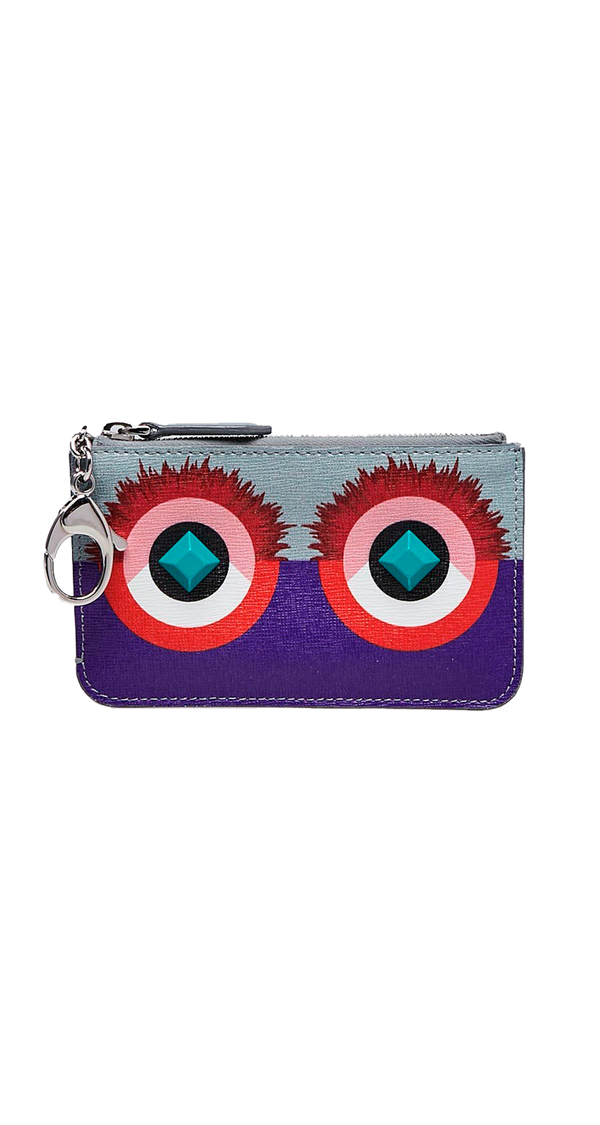 Billetera Purple Monster Eyes Pochette