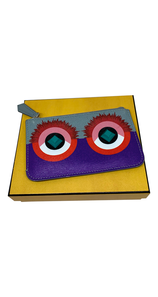 Billetera Purple Monster Eyes Pochette