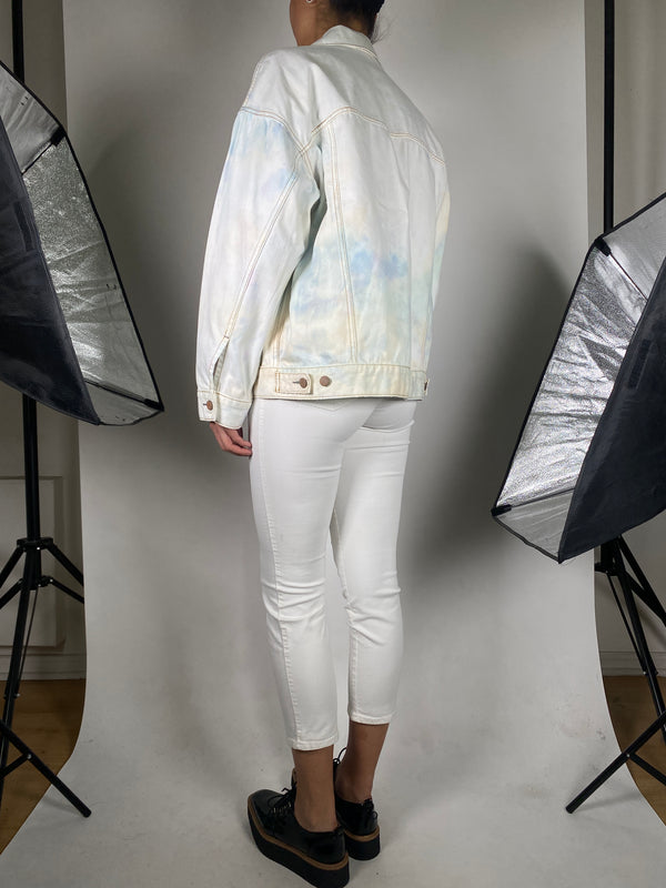 Chaqueta Denim Blanco y Azul